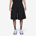 Pleated Wide Leg Shorts Black