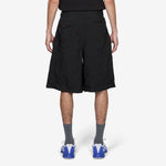Pleated Wide Leg Shorts Black