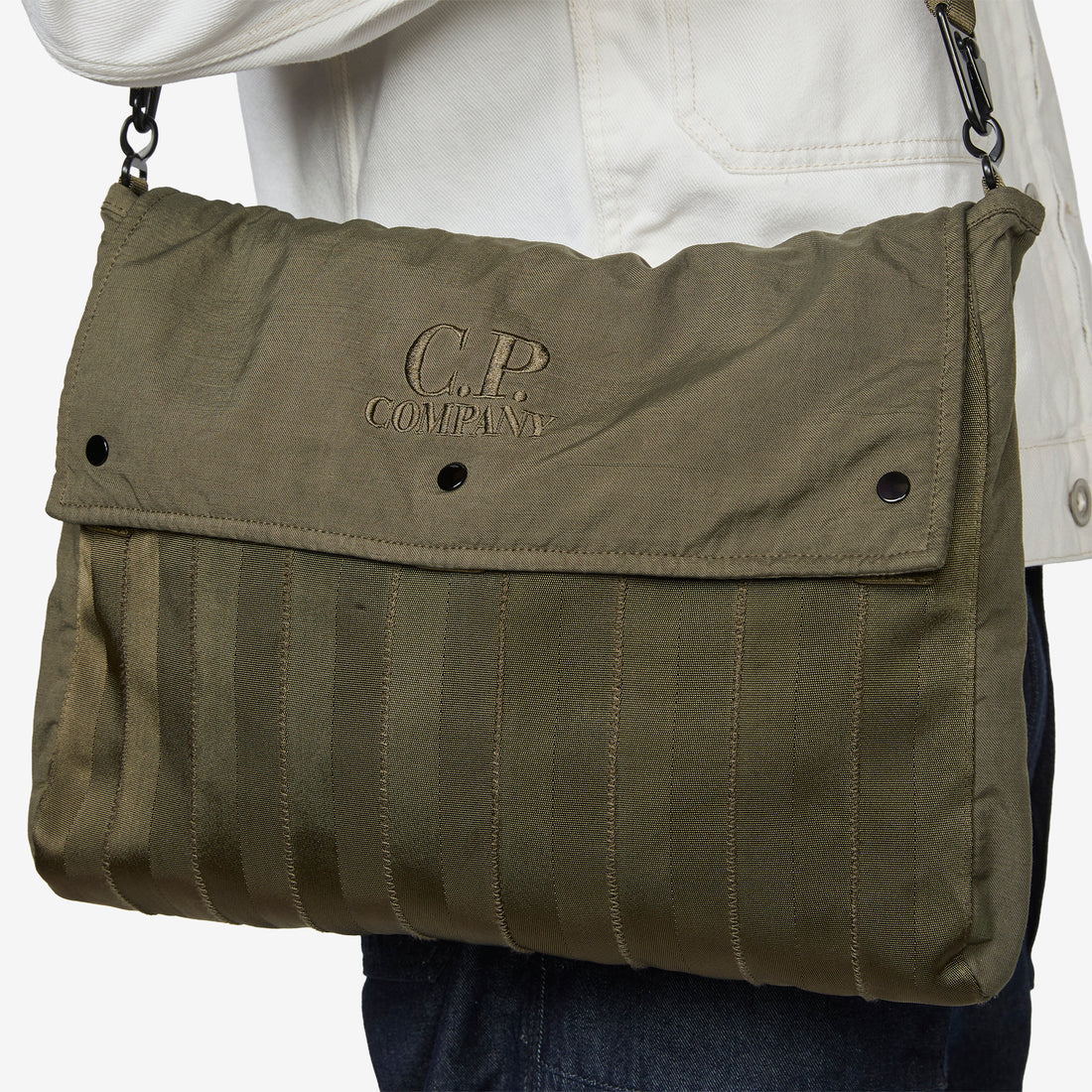 Herringbone Shoulder Bag Ivy Green Bags