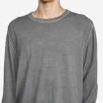 Cotton Crepe Double Dyed Crewneck Sweater Gunmetal