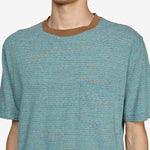 Pocket T-Shirt Multi Stripe 3 Sax
