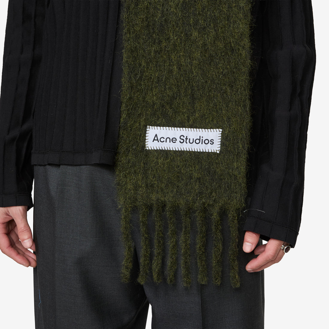 Vally Skinny Scarf Forest Green Accessories