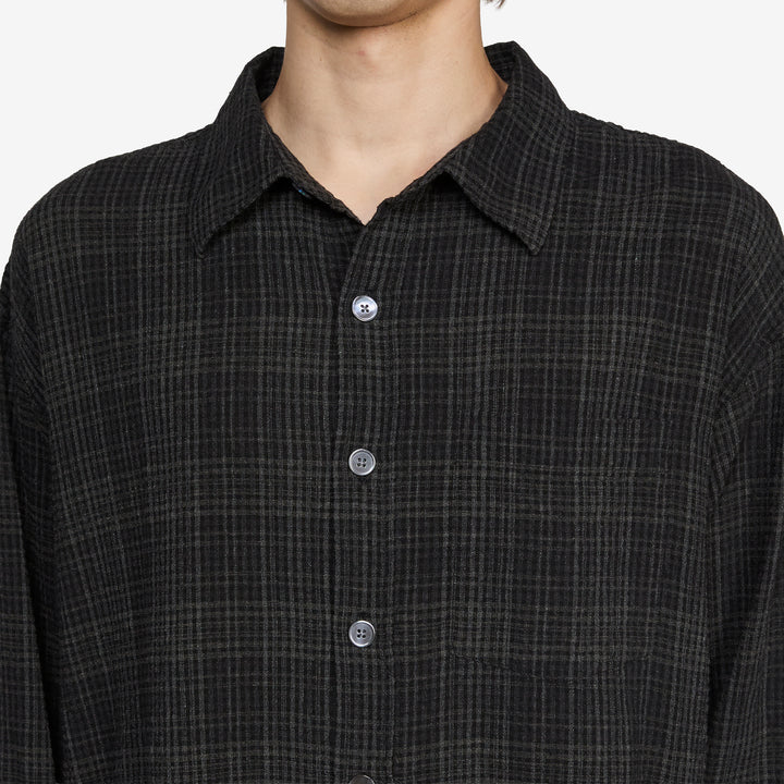 Priority Shirt Overdyed Black Check