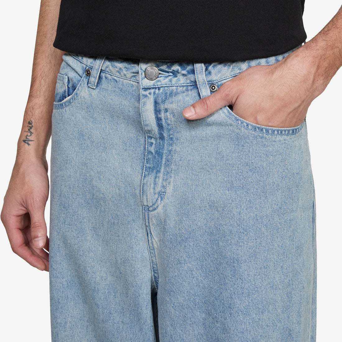 Sportswear Indigo Jeans Blue Denim | Haiind | Black | Safety Orange Pants