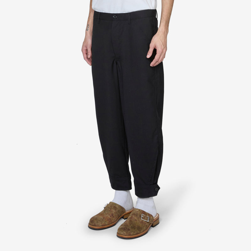 Button Cuff Pants Black Pants
