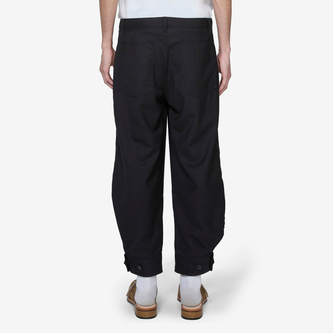 Button Cuff Pants Black Pants