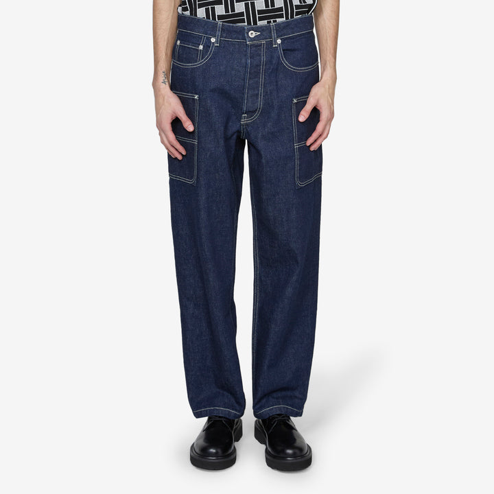 Cargo Monkey Fit Jeans Rinse Blue Front