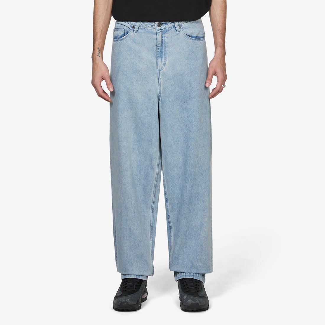 Sportswear Indigo Jeans Blue Denim | Haiind | Black | Safety Orange Pants