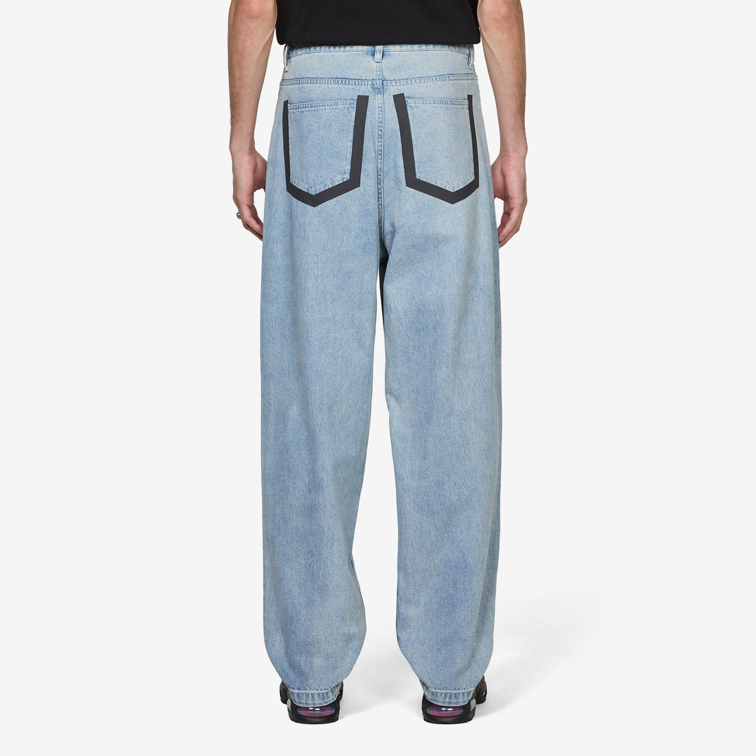Sportswear Indigo Jeans Blue Denim | Haiind | Black | Safety Orange Pants