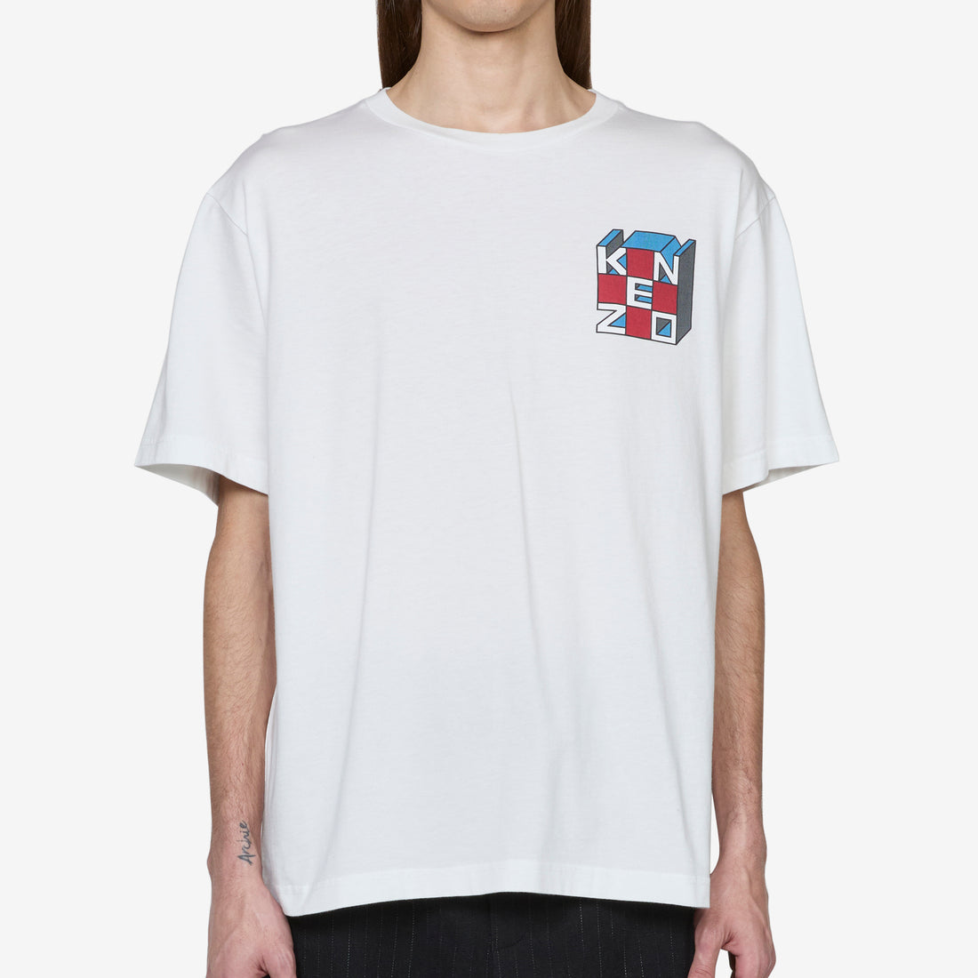 'KENZO Kube' Oversized T-Shirt Off White Tees