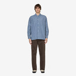 Open B.D. Indigo Dobby Plaid Shirt Blue