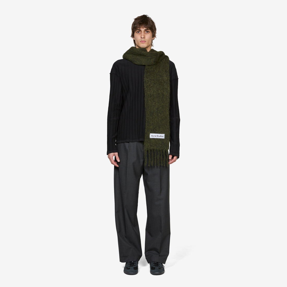 Vally Skinny Scarf Forest Green Accessories