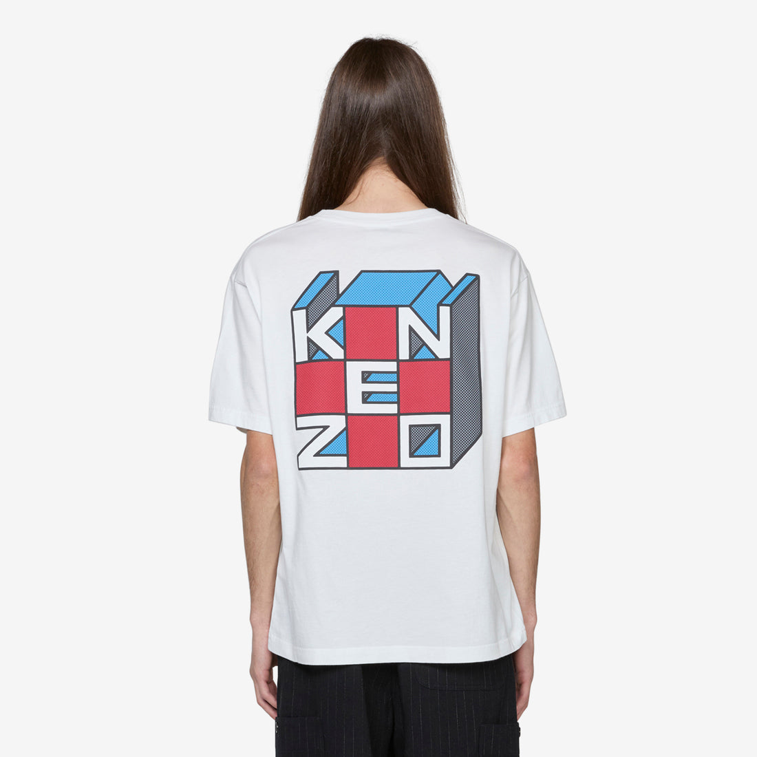 'KENZO Kube' Oversized T-Shirt Off White Tees