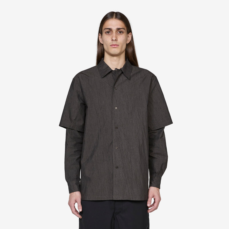 Two-Layered Longsleeve Shirt Dark Grey Shirts