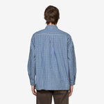 Open B.D. Indigo Dobby Plaid Shirt Blue