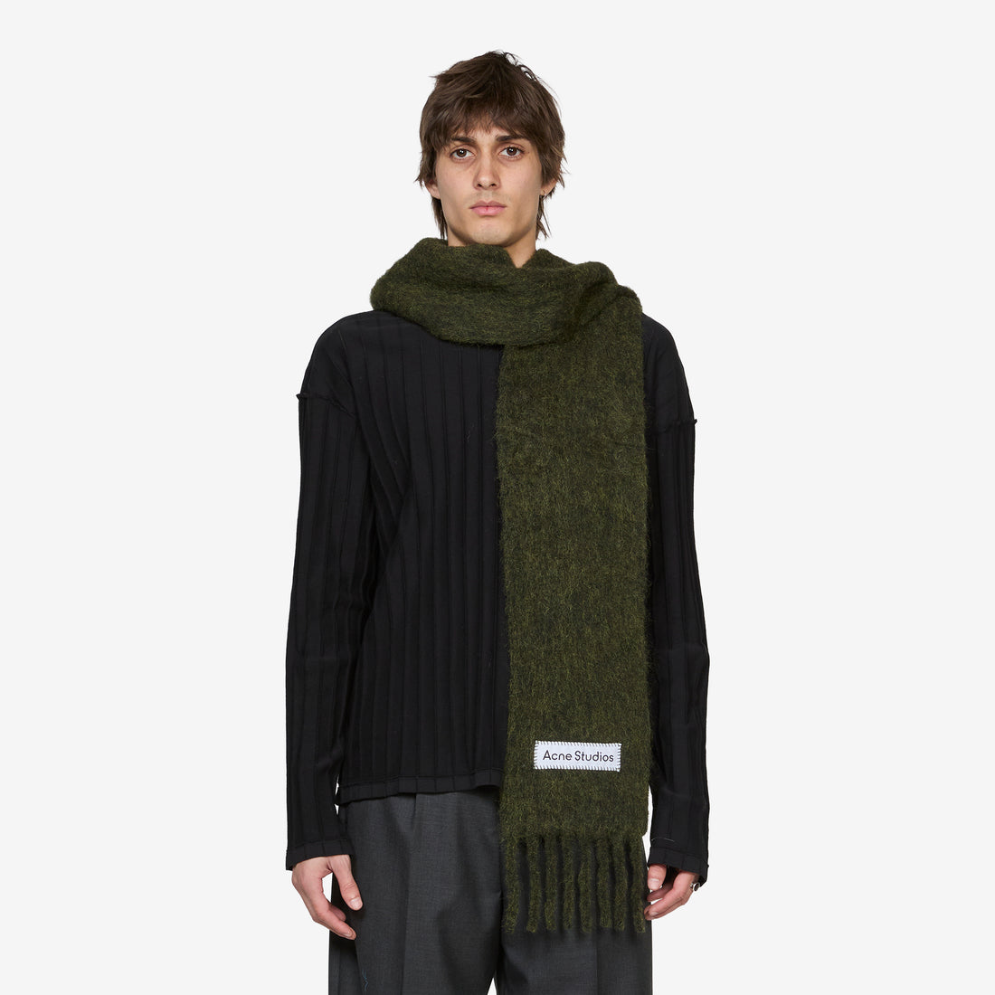 Vally Skinny Scarf Forest Green Accessories