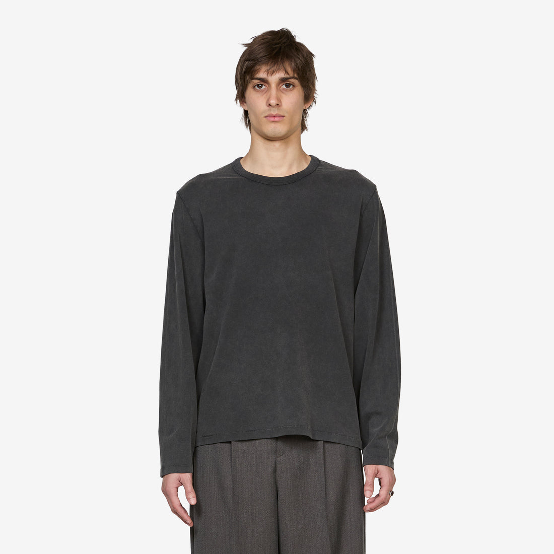 Garment Dye Longsleeve T-Shirt Black Tees