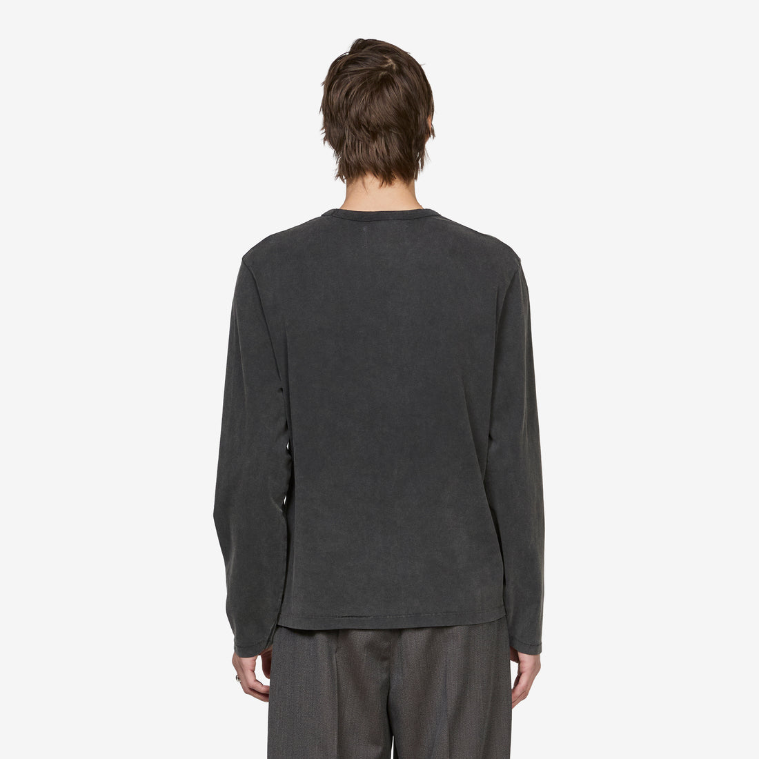 Garment Dye Longsleeve T-Shirt Black Tees