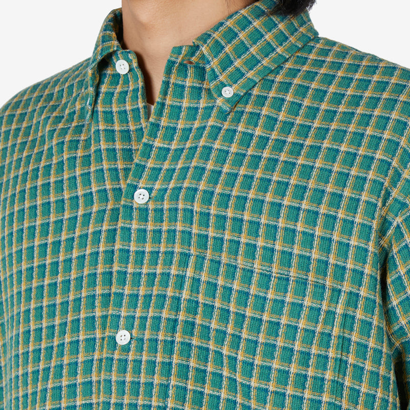 Open B.D. Panama Check Double Face Shirt Green