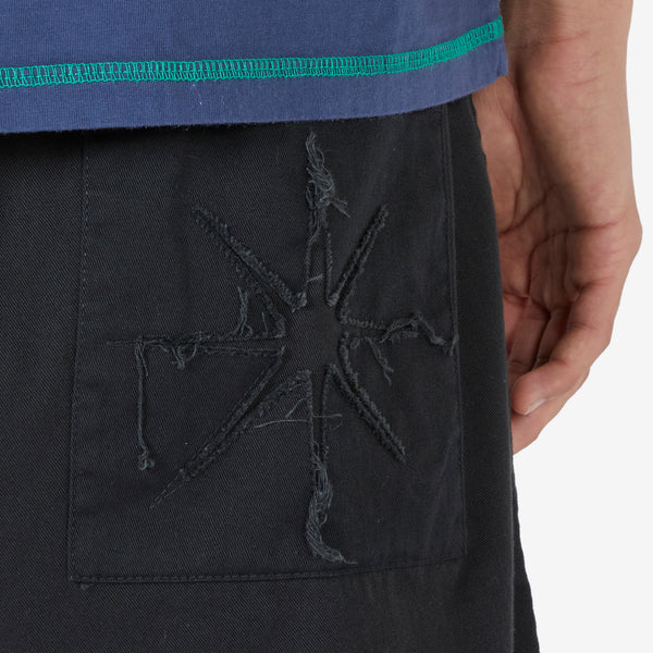 Pleated Wide Short Black