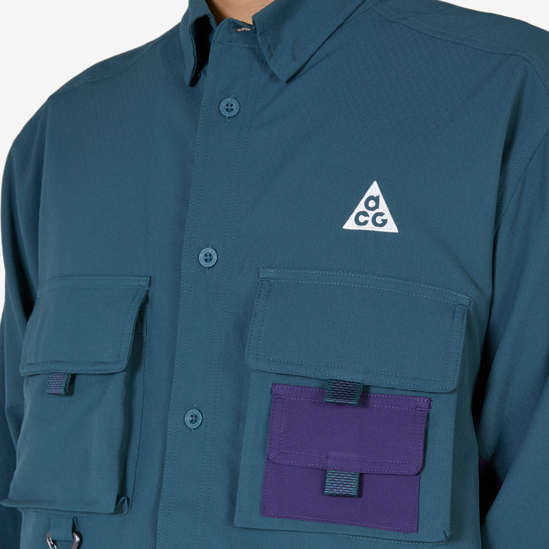 ACG Dri-FIT UV 'Devastation Trail' Shirt Deep Jungle | Purple Ink | Summit White