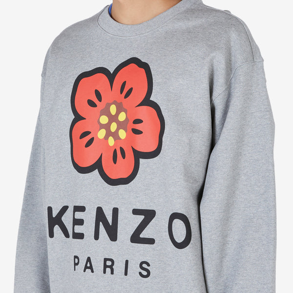 'BOKE FLOWER' Logo Classic Sweatshirt Pearl Grey