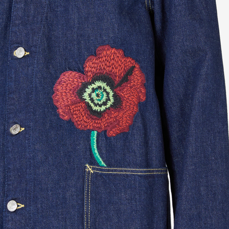 KENZO Poppy Workwear Denim Jacket Ink