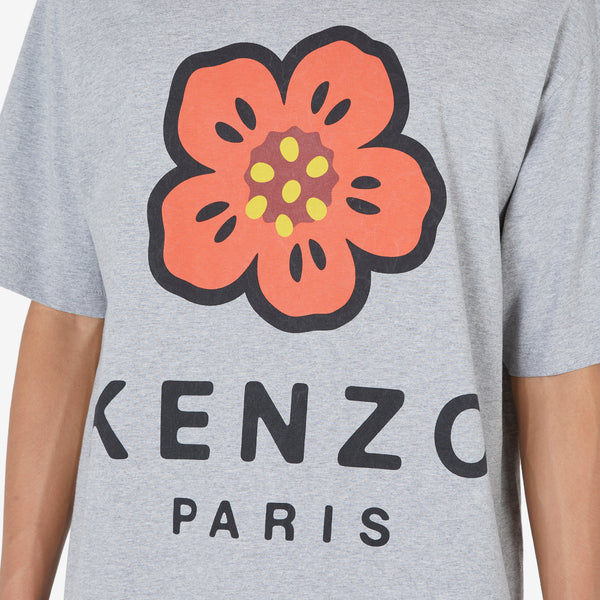 'BOKE FLOWER' Logo Classic T-Shirt Pearl Grey
