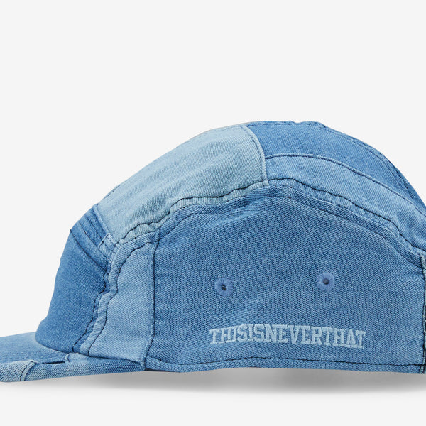 Washed Denim Patchwork Cap Washed Blue