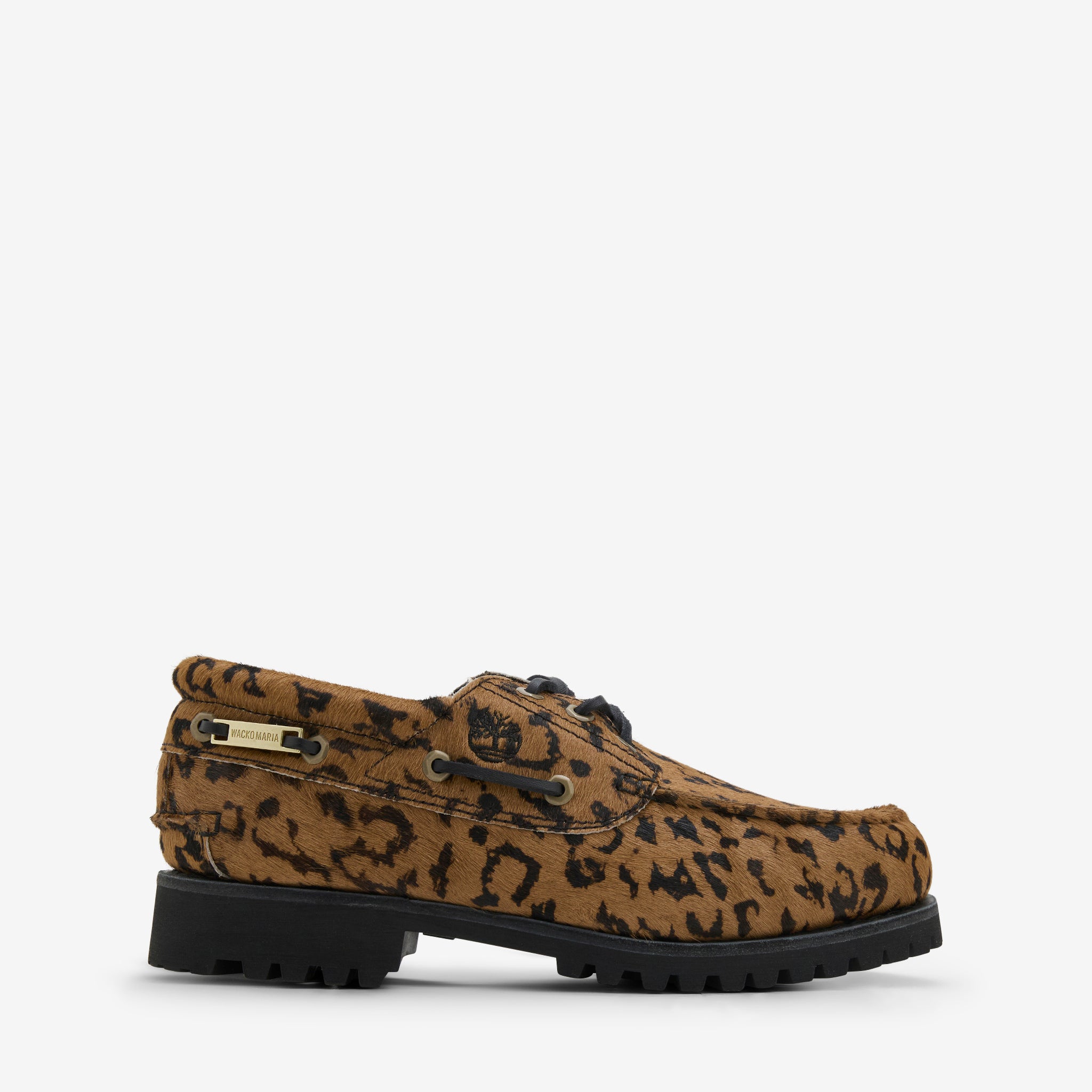 Wacko Maria x Authentic Boat Shoe MD Brown | Black Hair On – Above
