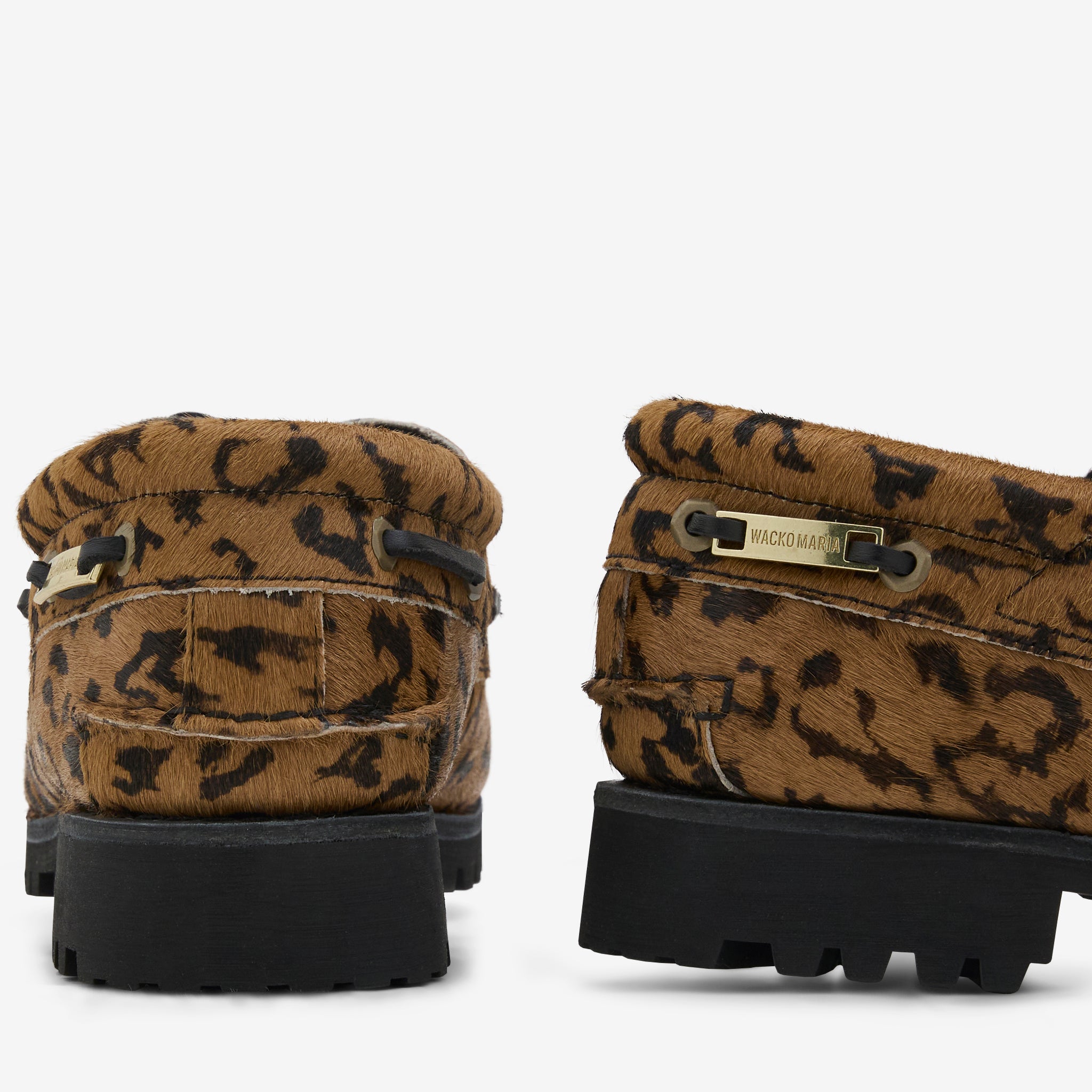 Wacko Maria x Authentic Boat Shoe MD Brown | Black Hair On – Above