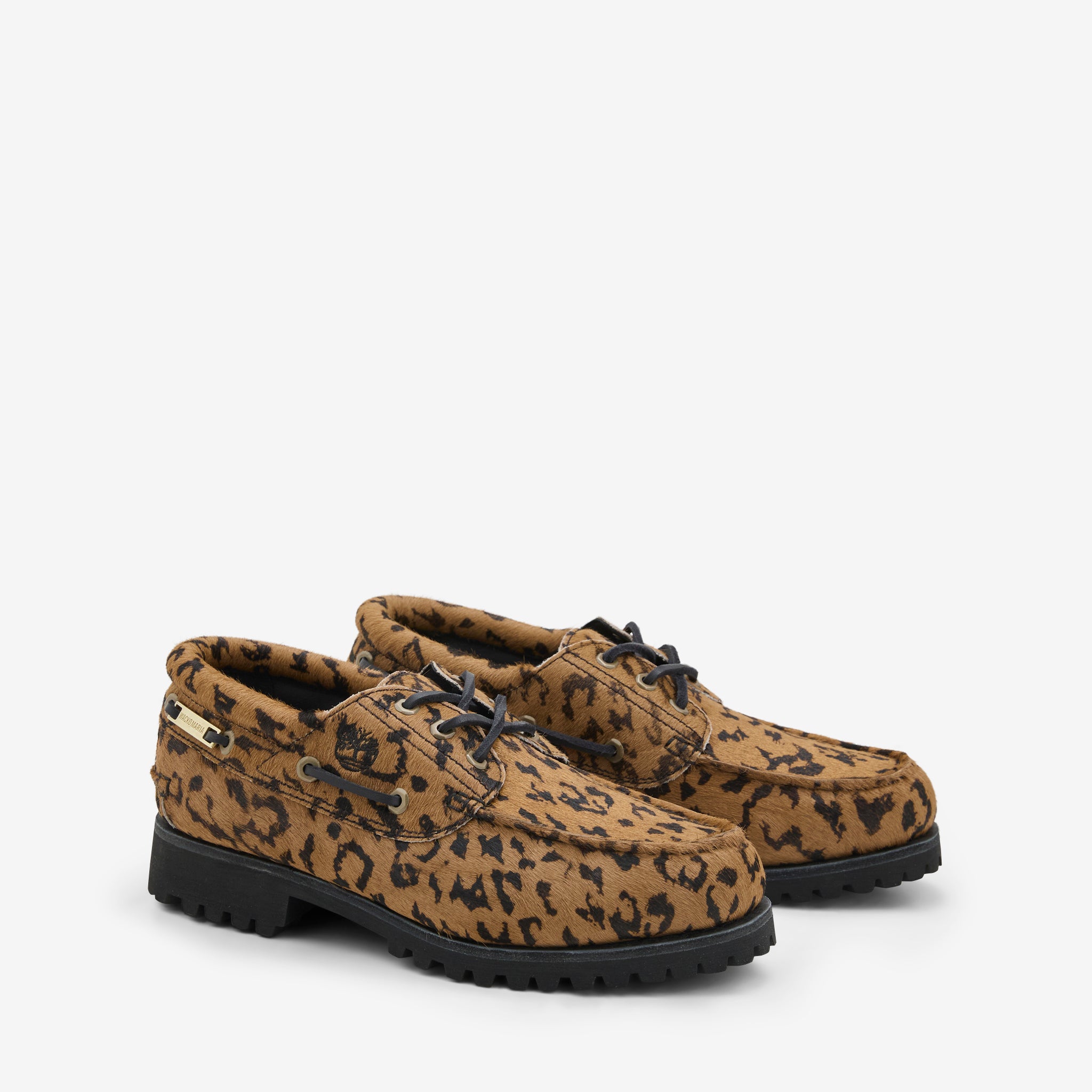 Wacko Maria x Authentic Boat Shoe MD Brown | Black Hair On – Above