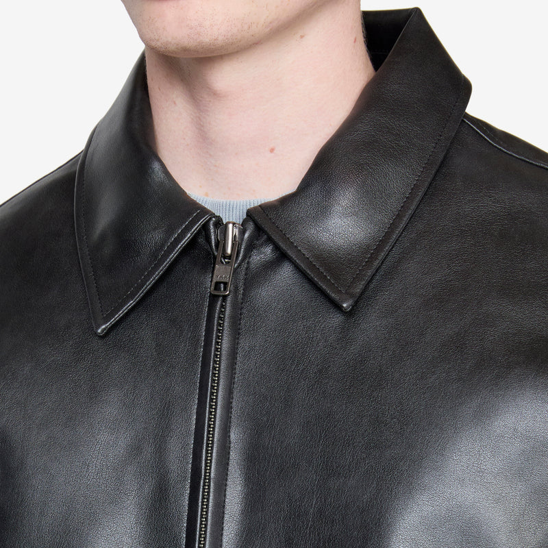 Faux Leather Jacket Jet Black Jackets