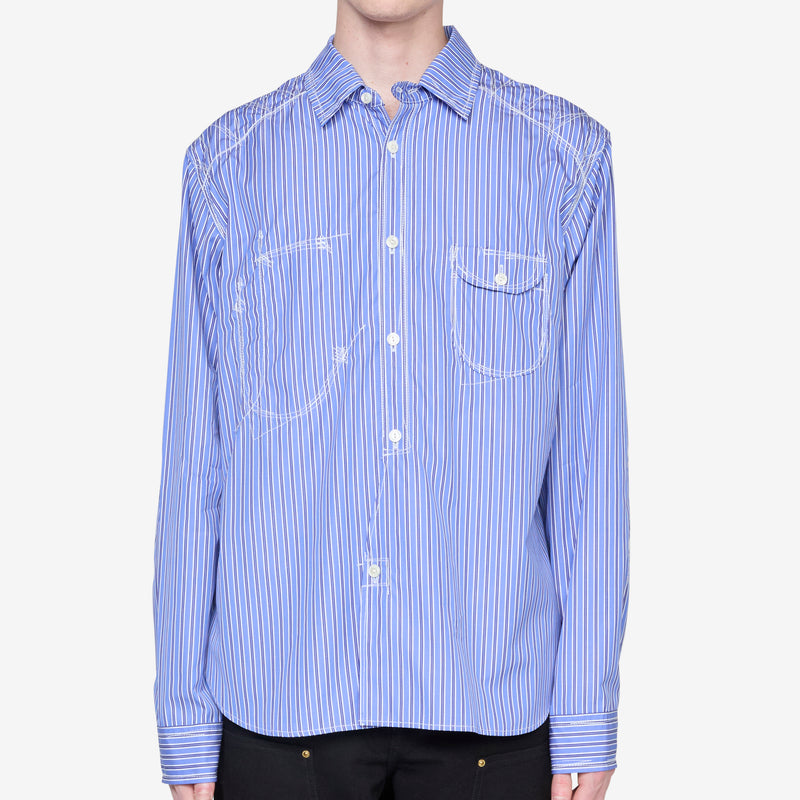 Stitch Stripe Shirt Blue Shirts