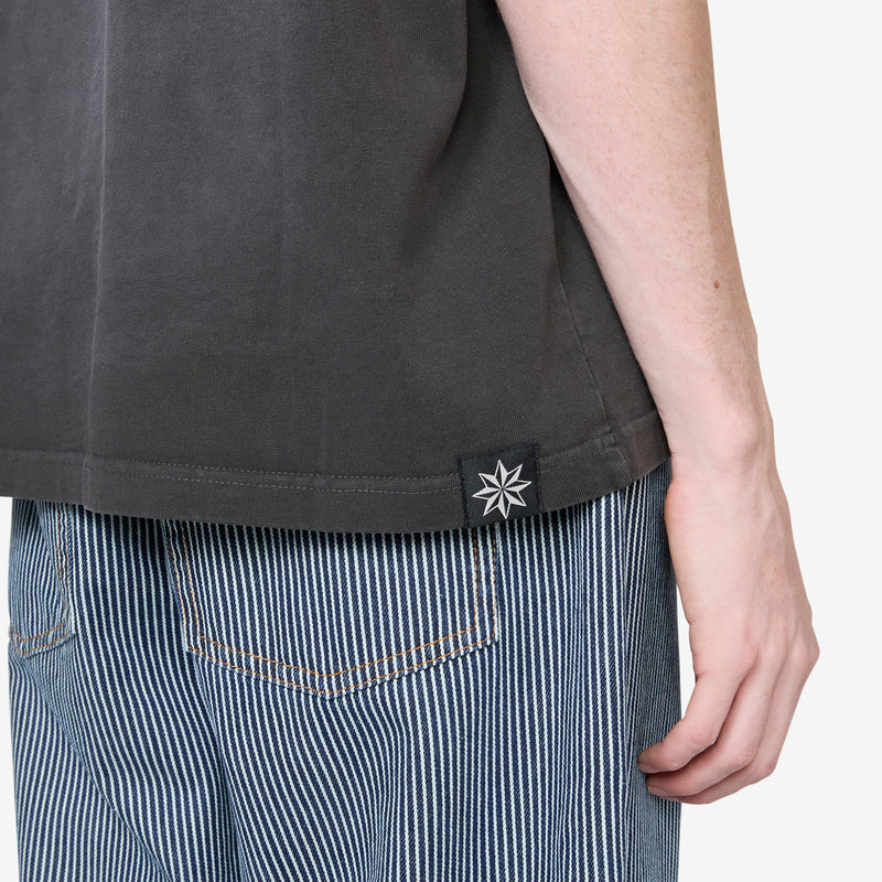 Boxy T-Shirt Sun Faded Black Tees