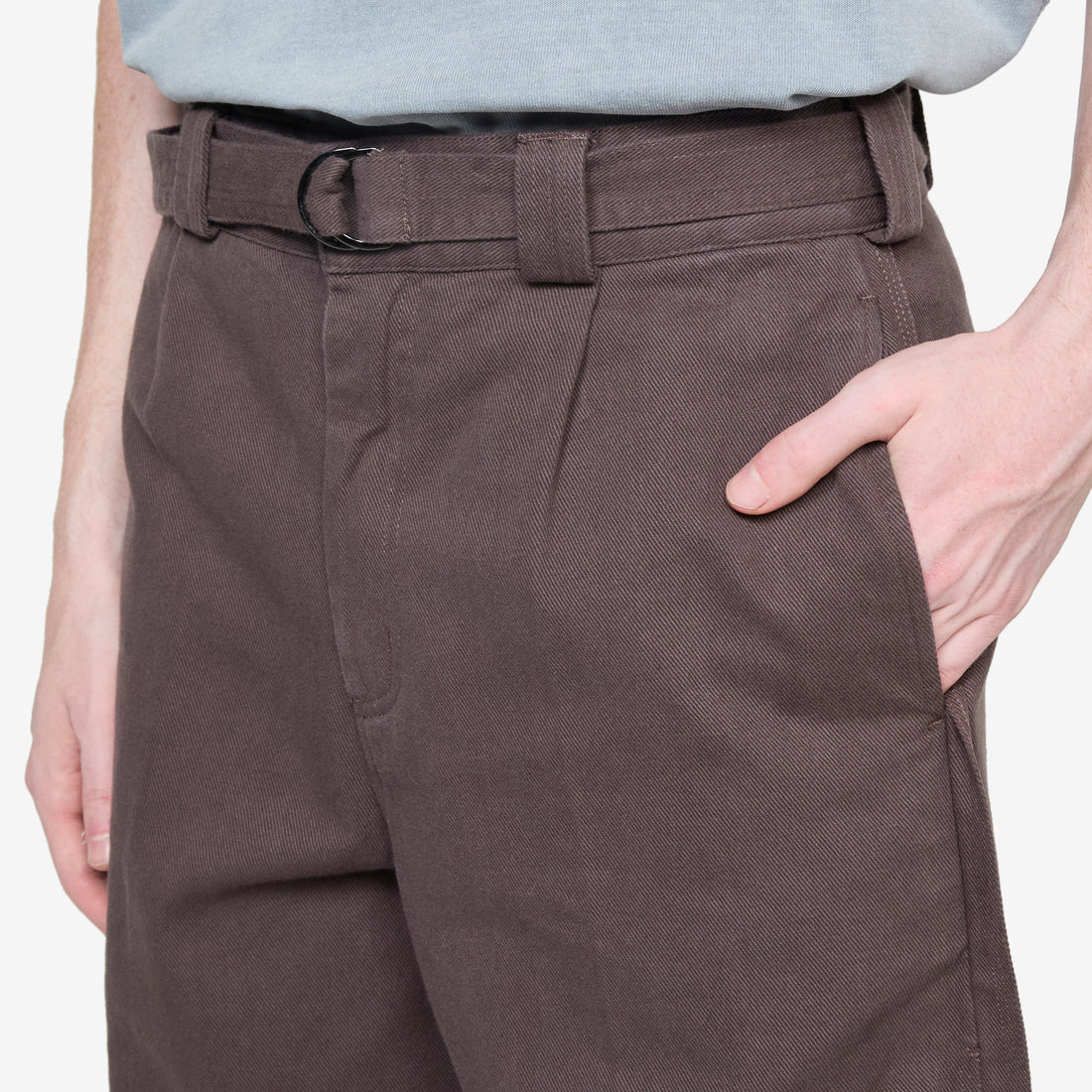 Pleated Work Pant Dark Grey Pants