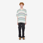 Wales Bonner x Knit Polo Shirt Wonder White | Green | Bluebird