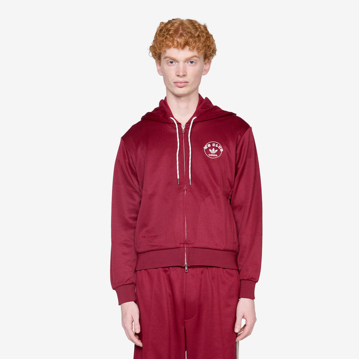 Wales Bonner x Track Hoodie Collegiate Burgundy Front