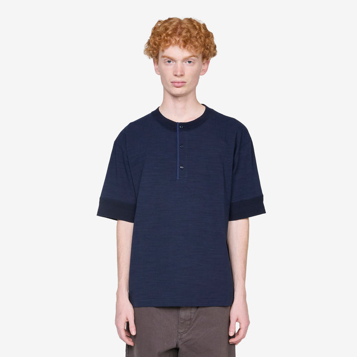 Donald Henley T-Shirt Dark Navy Front