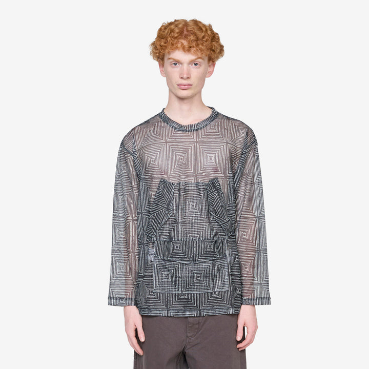 Hook Mesh Crew Black Front