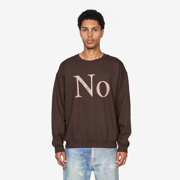No Crewneck Dark Chocolate Jumpers