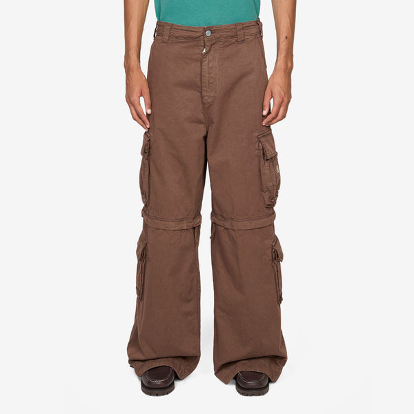 Zip-Off Cargo Pants Brown Pants