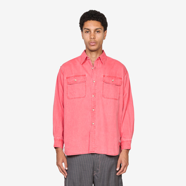 Work Light Denim Pigment Coating Red Jackets