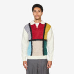 Knit Polo Shaggy 9G White