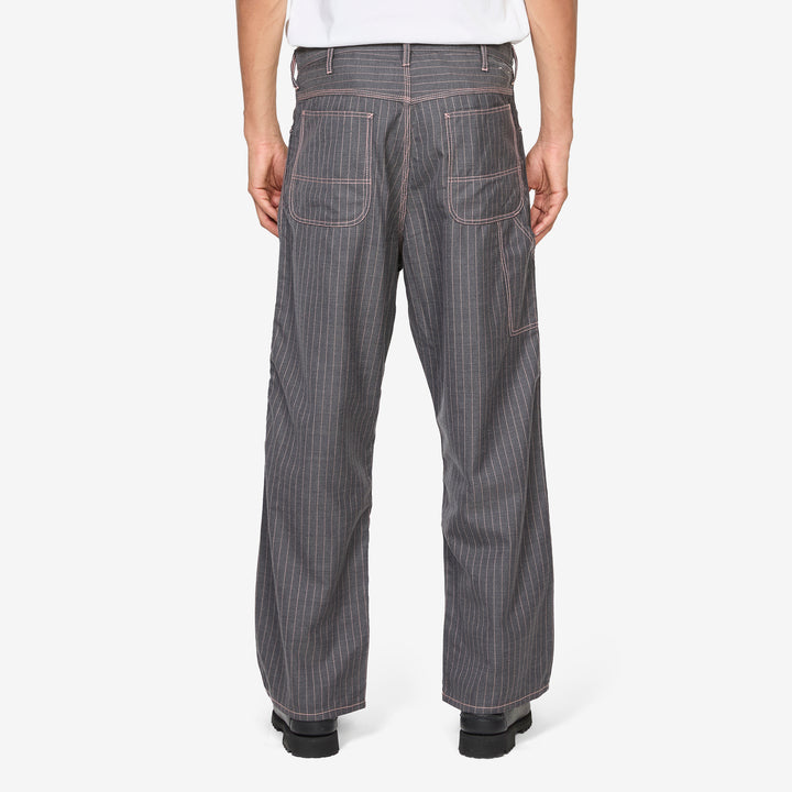 Painter Pants Uniform Serge Pin Stripe Grey