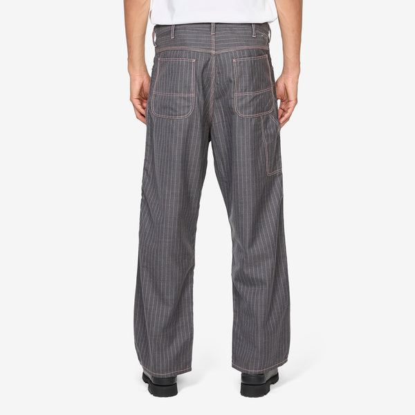 Painter Pants Uniform Serge Pin Stripe Grey Pants