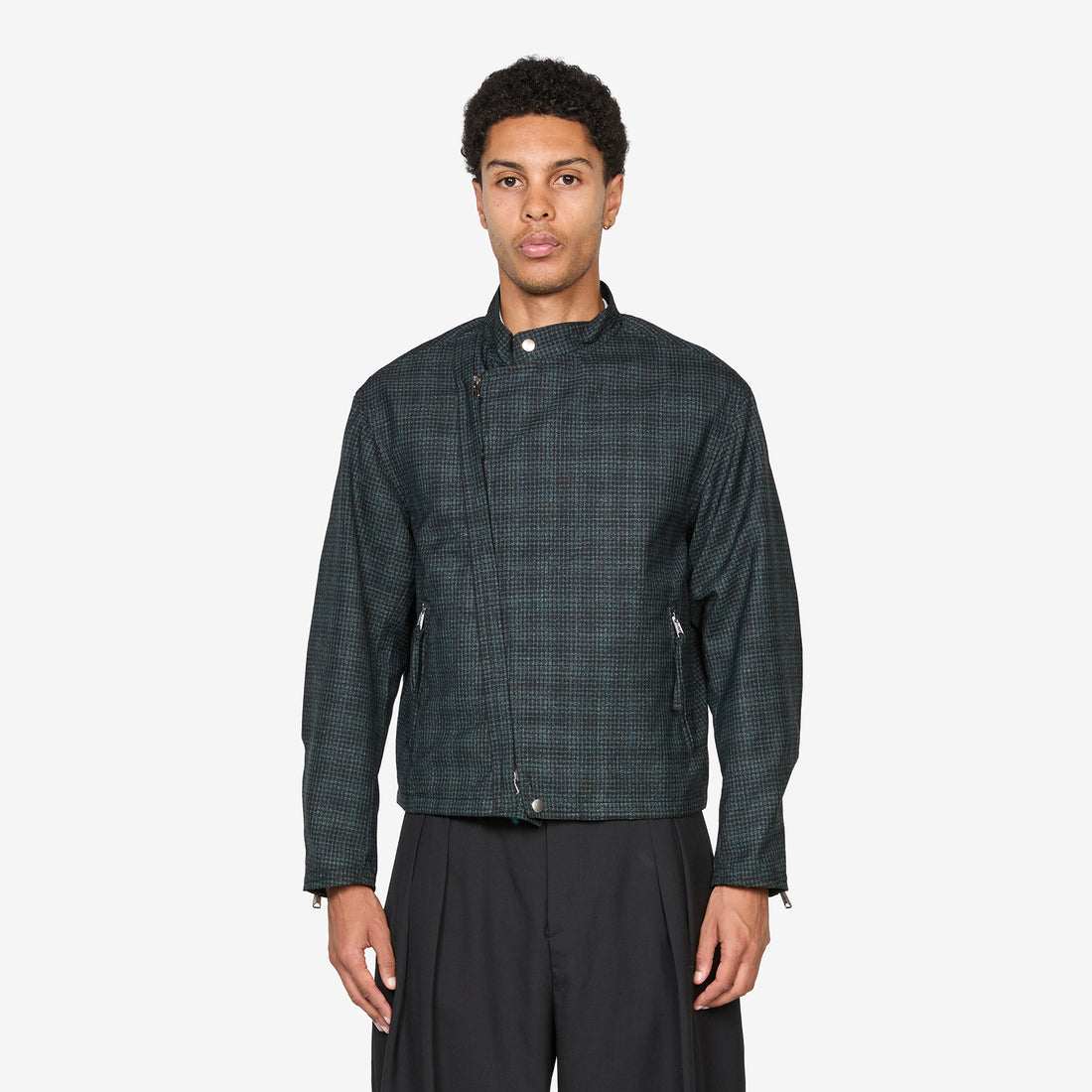 Riders Jacket Neon Plaid Black | Turquoise Jackets