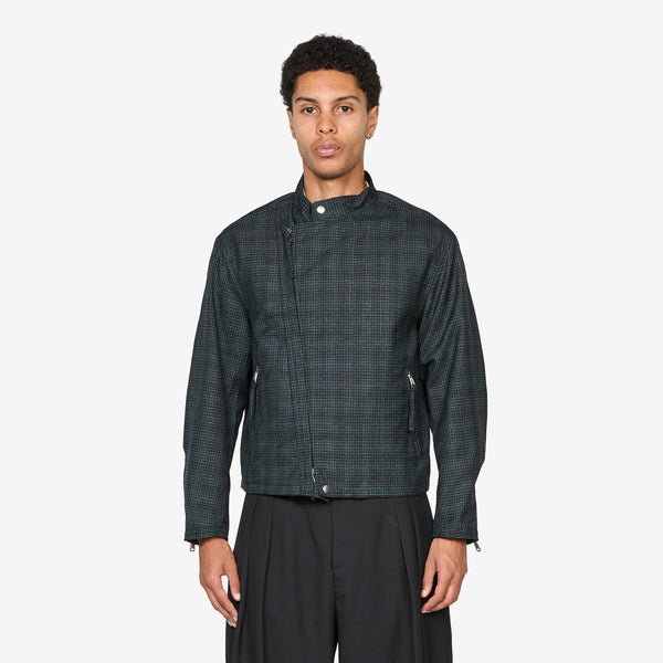 Riders Jacket Neon Plaid Black | Turquoise Jackets