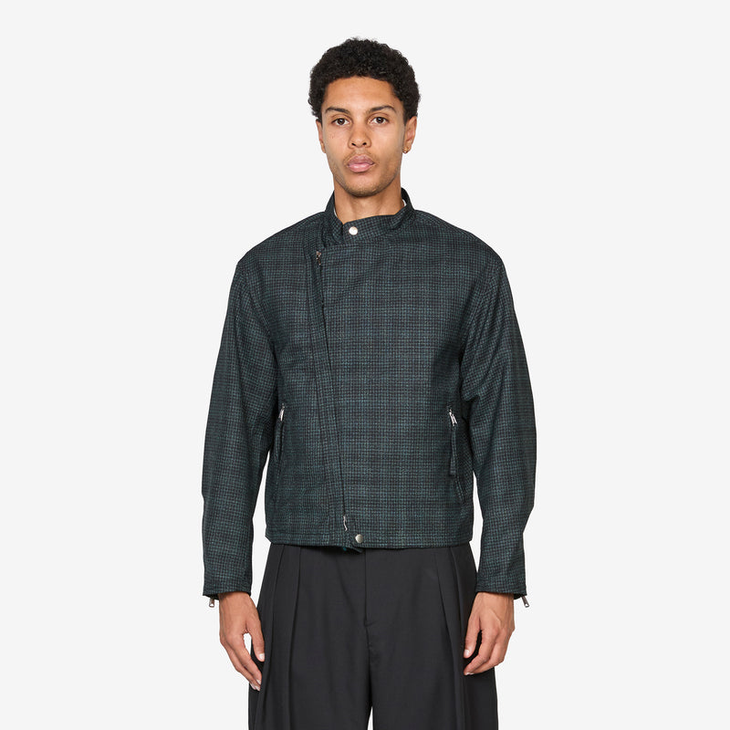 Riders Jacket Neon Plaid Black | Turquoise Jackets