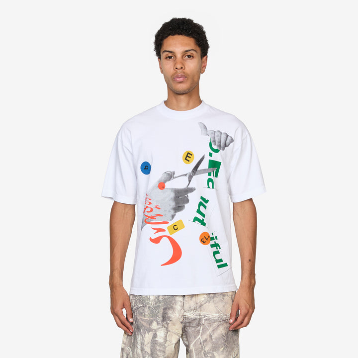 Cutting T-Shirt White Front